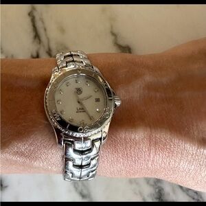 Tag Heuer Designer Ladies Link Diamond Date Stainless Steel Watch WJ1319.BA0572